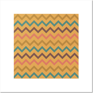 Geometrical Zigzag Pattern Posters and Art